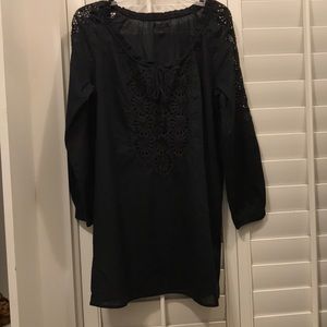 J. Crew Black Beach CoverUp